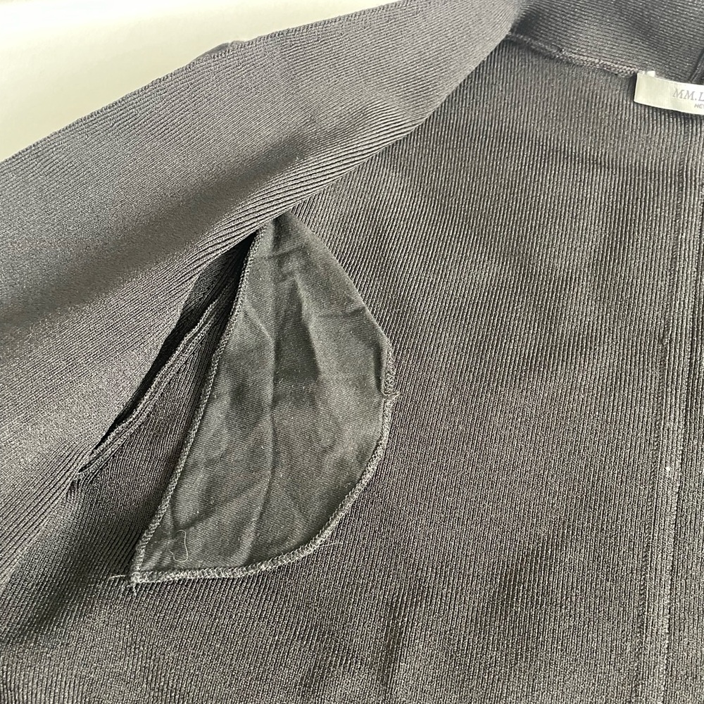MM Lafleur "Sant Ambroeus" Jardigan Black Cropped Open Front Cardigan Jacket - Picture 12 of 17